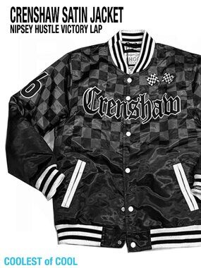Headgear Classics Nipsey Hussle Victory Lap Crenshaw Satin Jacket Black 2XL HGC